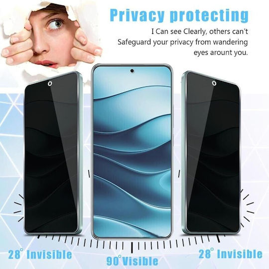 Kalebol Privacy Full Face Tempered Glass Μαύρο (Xiaomi 17)