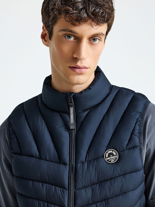 Αμάνικο Μπουφάν Puffer Navy Μπλε