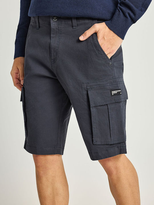 Funky Buddha Ανδρική Βερμούδα Cargo Navy Μπλε Funky Buddha Ανδρική Βερμούδα Cargo Navy Μπλε