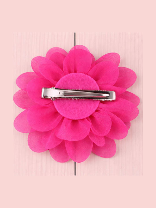 Set Kids Hair Clips with Flower Hair Clip in Pink Colour 2 Pieces