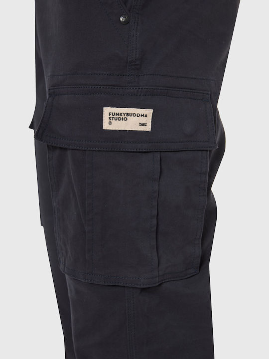 Funky Buddha Παντελόνι Cargo Navy Μπλε