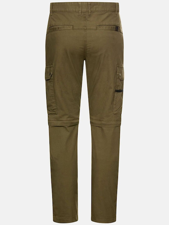 Cargo Elastic Trousers in Relaxed Fit Olive