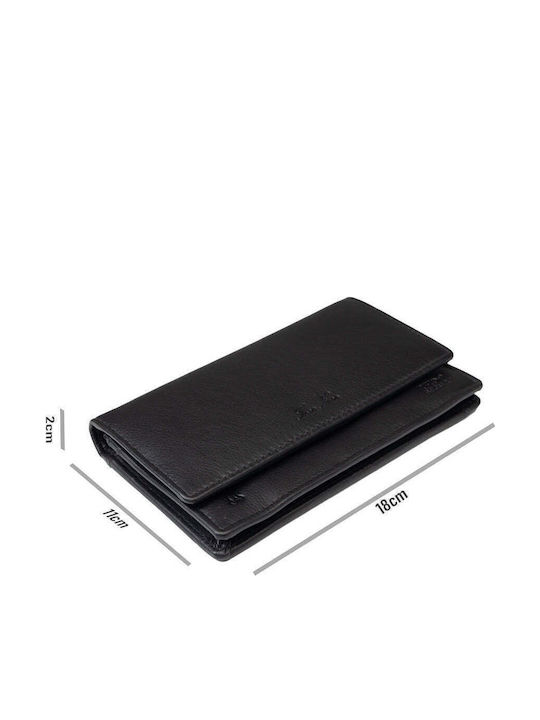 Portofel De Damă Din Piele Cu RFID Negru