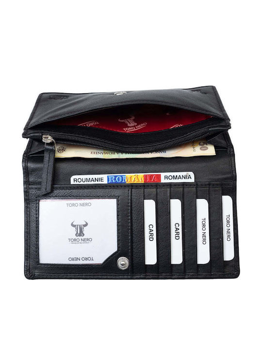Portofel De Damă Din Piele Cu RFID Negru