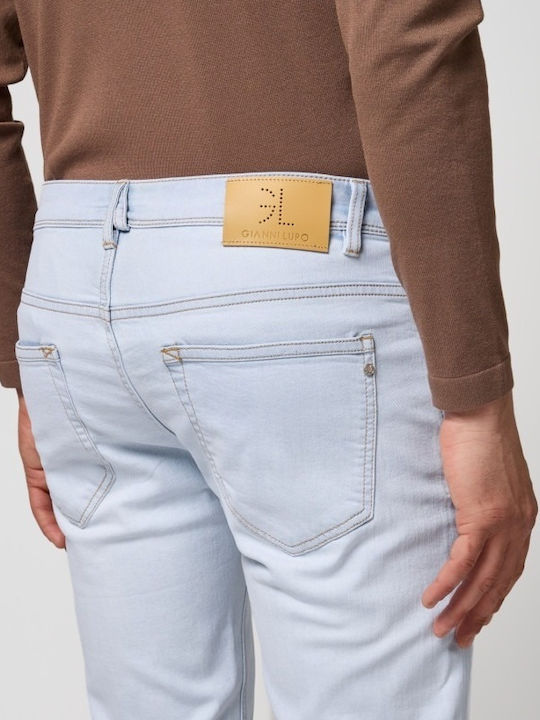Men's Jeans Pants with Skinny Tapered Fit Light Blue
