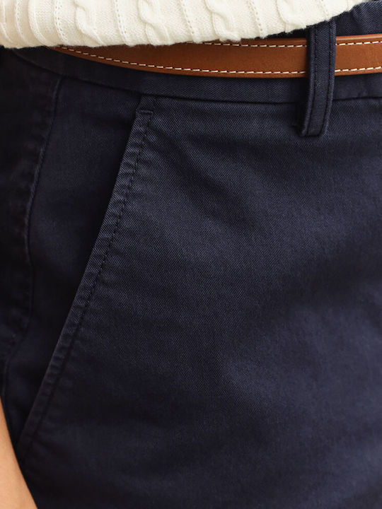 Γυναικείο Capri Chino Παντελόνι Βαμβακερό σε Slim Εφαρμογή Darkblue