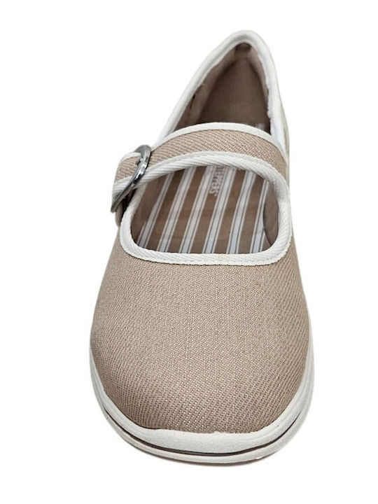 Mary Women's Ballerina Shoes in Beige Colour