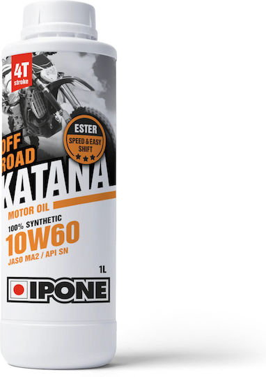 Ipone Katana Off Road 100% 10W-50 Λάδι Μοτοσυκλέτας για Τετράχρονους Κινητήρες 1lt