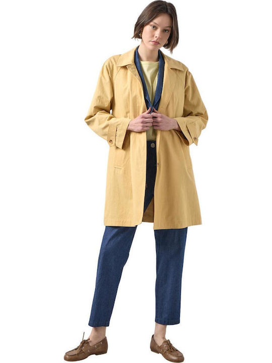 Γυναικεία Κίτρινη Καμπαρντίνα Oversized