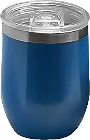 Short Wide Thermos Glass 300ml Homie 1002174 Light Blue