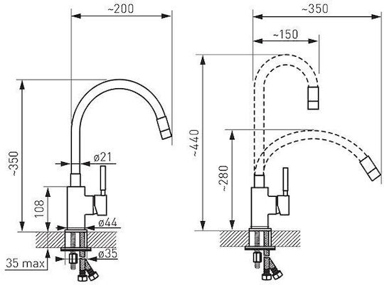 Ferro Zumba Silver W100s-b Replacement Flexible Spout Ferro Zumba Silver W100s-b Replacement Flexible Spout