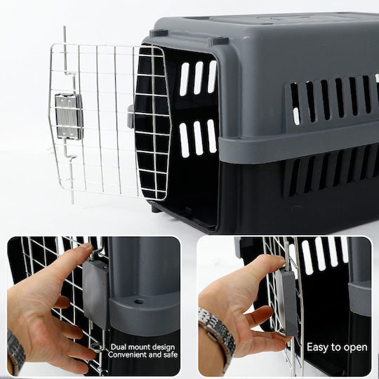 Cușcă De Transport Pentru Câini Gri 48x32x29.5cm
