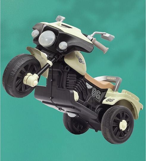 Motocicletă Pentru Copii Electrică Albă Pentru 8+ Ani