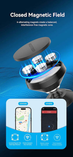 Vention Car Mobile Mount with Magnet Black
