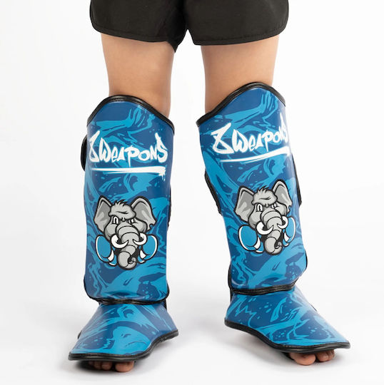 8 Weapons Kids Blue Shin Guards