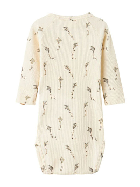 Lil' Atelier Baby-Strampler Weiß-Beige