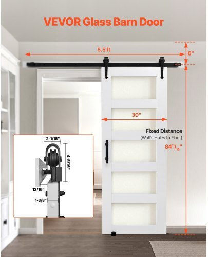 Vevor Υπόσυρτη Πόρτα Στάβλου 762 X 2134mm Mdf Πάνελ Υψηλής Αντοχής Γυαλί Κιτ Εξαρτημάτων Αδιάβροχη Επιφάνεια Pvc Εύκολη Εγκατάσταση Ομαλή Αθόρυβη Ολίσθηση Gcmfhbblmtzbg38p3001v0 Vevor Υπόσυρτη Πόρτα Στάβλου 762 X 2134mm Mdf Πάνελ Υψηλής Αντοχής Γυαλί Κιτ Εξαρτημάτων Αδιάβροχη Επιφάνεια Pvc Εύκολη Εγκατάσταση Ομαλή Αθόρυβη Ολίσθηση Gcmfhbblmtzbg38p3001v0