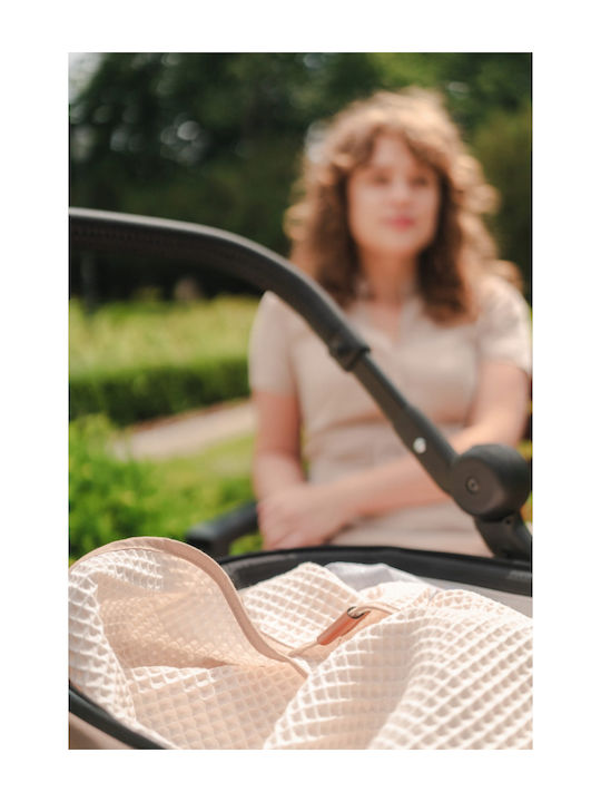 BabyMam Pătură Pepinieră Swaddling 100% Bumbac Bej 57x77cm 2 Bucăți