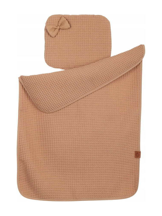 BabyMam Pătură Pepinieră Swaddling 100% Bumbac Maro 57x77cm 2 Bucăți