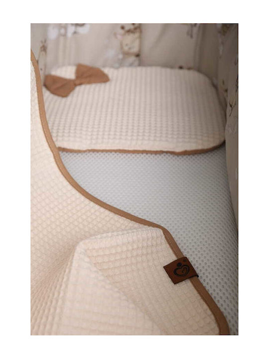 BabyMam Pătură Pepinieră Swaddling 100% Bumbac Bej 57x77cm 2 Bucăți