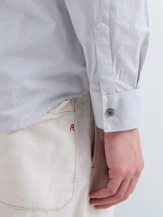 Long Sleeve Cotton Shirt in Regular Fit Gray