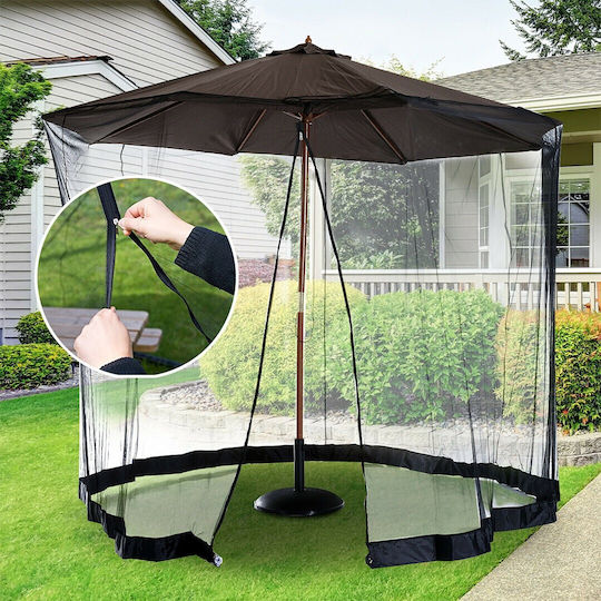 Alista Home Plasă De Țânțari Umbrelă De Soare Înălțime 2.4 M Diametru 3.8 Metri Neagră Circumferință