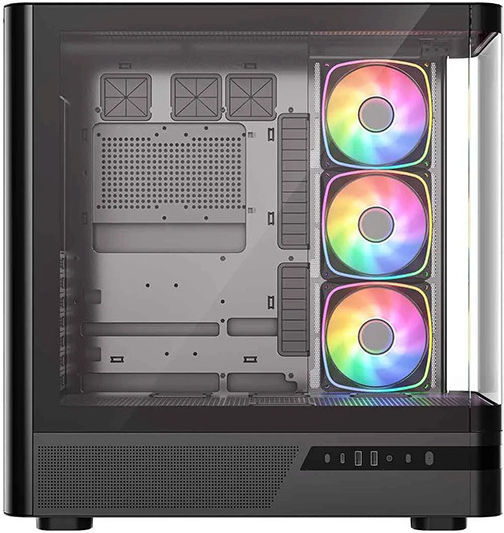 Modecom Volcano AQ200 Gaming Midi Tower Computer Case with Side Window Black