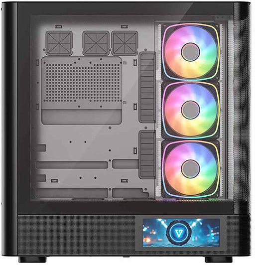 Modecom Volcano AQ400 Gaming Midi Tower Κουτί Υπολογιστή με Πλαϊνό Παράθυρο Μαύρο