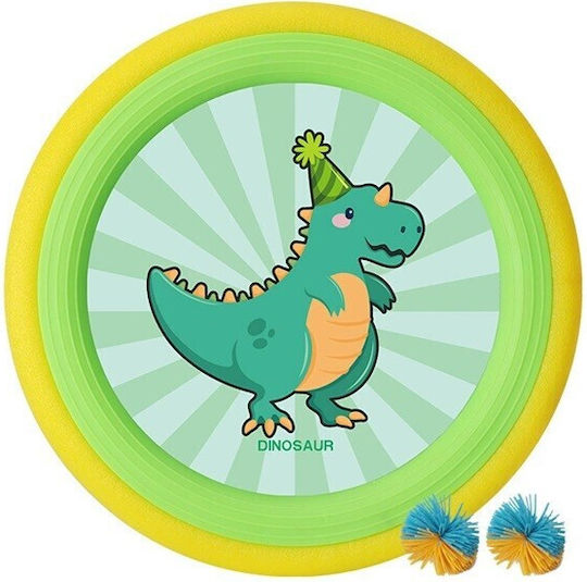 Set Frisbee Interactiv Flippy Copii 2 Palete Elastice Diametru 30 Cm 4 Bile Vârste 3+ Design Desen Animat Multicolor