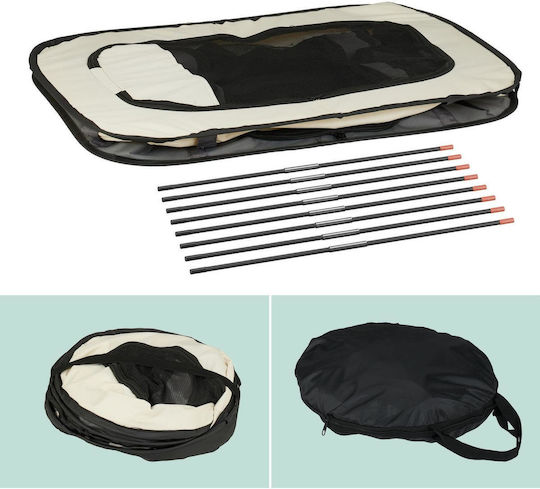 Relaxdays Foldable Indoor & Outdoor Dog Cat Park XL 60 X 90 X 68 Cm Black Grey Beige