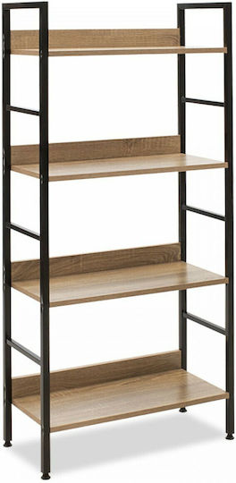Bookcase Ramon 60x28x125.5cm Natural - Black Bookcase Ramon 60x28x125.5cm Natural - Black