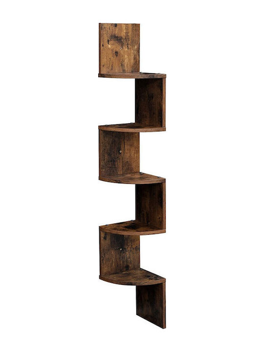Corner Shelf Wall Brown 20x20x127.5cm