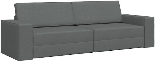Триместен Диван Спалня Текстил Dark Grey 245x78x77см.