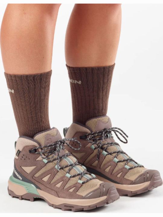 Salomon X Ultra 360 Ltr Mid Gtx Γυναικεία Ορειβατικά Μποτάκια Αδιάβροχα με Μεμβράνη Gore-Tex Πολύχρωμα