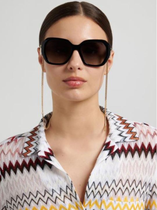 Missoni Mis Γυναικεία Γυαλιά Ηλίου με Μαύρο Κοκκάλινο Σκελετό και Μαύρο Φακό mis 0268/g/s 807/PR