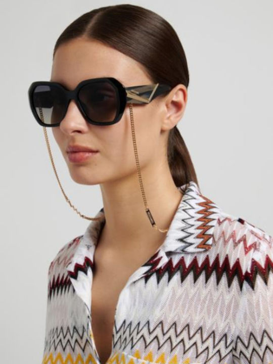 Missoni Mis Γυναικεία Γυαλιά Ηλίου με Μαύρο Κοκκάλινο Σκελετό και Μαύρο Φακό mis 0268/g/s 807/PR
