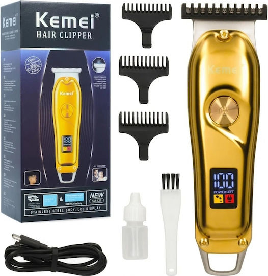 Kemei Rechargeable Hair Clipper Gold KM-427