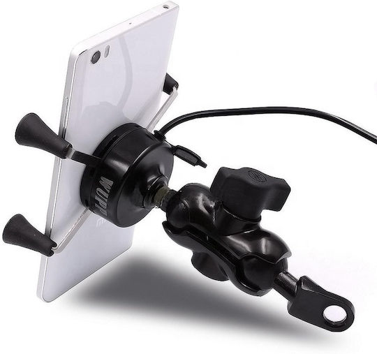 Road AR-A3 Motorcycle Cellphone Mount with Adjustable Arm 3.5-6 Inches for Steering Wheel