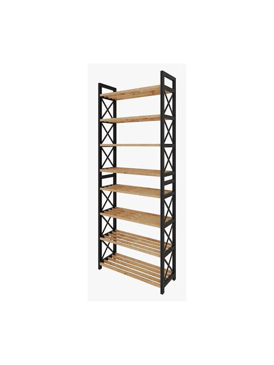 Bibliothek Schwarz 46x18x126cm