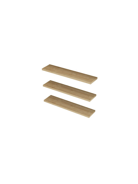 Boss Natural Wall Shelves (3 Pieces) 60x14.5x1.8cm
