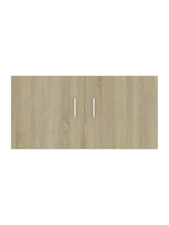 Wand Wohnzimmer Vitrine aus Spanplatte Sonoma 80x39x40cm