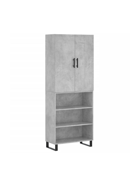 Bibliotecă Gri 69.5x34x180cm