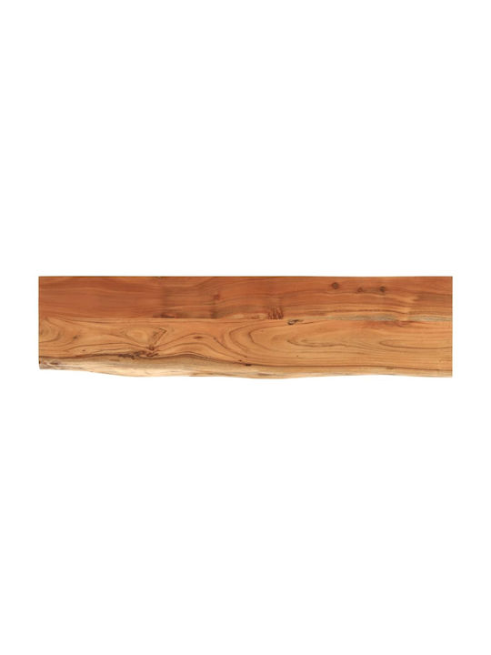 Ράφι Τοίχου Καφέ 120x30x2.5εκ.