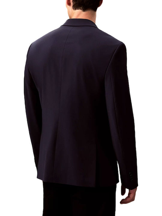 Calvin Klein Winter Men’s Suit Jacket with Slim Fit Blue