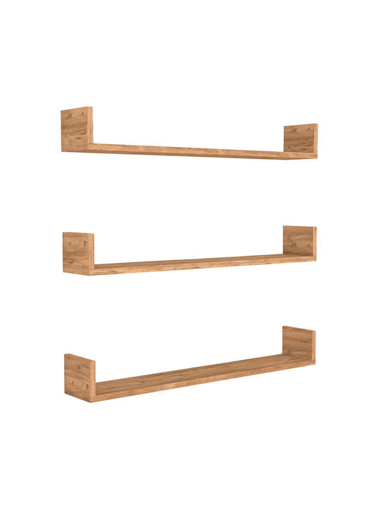 Wall Shelves Tyrion Pine / Oak (3 Pieces) 90x15x12cm