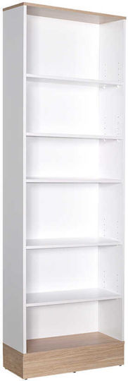 Bibliotecă Base 60x26x197cm Color Oak - White