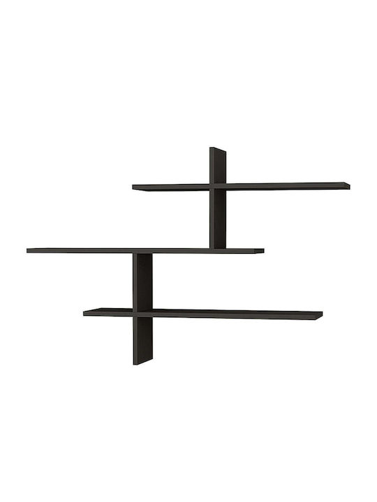 Shelf Wall Hermes Charcoal 123x22x80cm