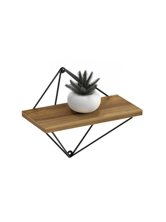 Homemarkt Σετ Ραφια Τοιχου Zannard Hm8929.11 Μεταλλο Μαυρο-μελαμινη Φυσικο 30x14x30υ Εκ.