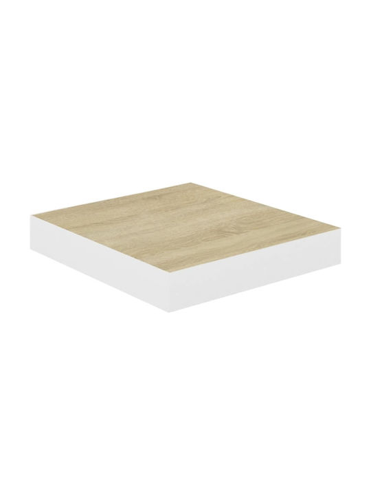 Wall Shelves White / Oak (2 Pieces) 23x23.5x3.8 cm