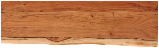 Live Edge Wall Shelf 70x20x2.5cm Brown